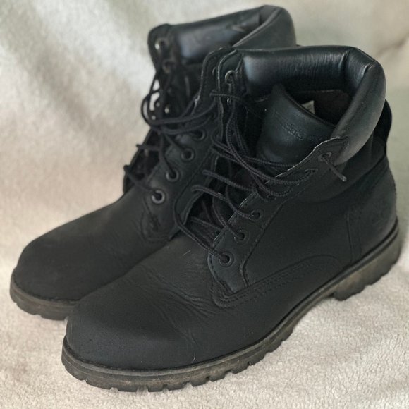 All Black Timberland Work Boots - Picture 2 of 4